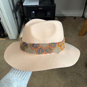 Orijinal Design 100% Wool Hat with Turkish Kilim Hat Band